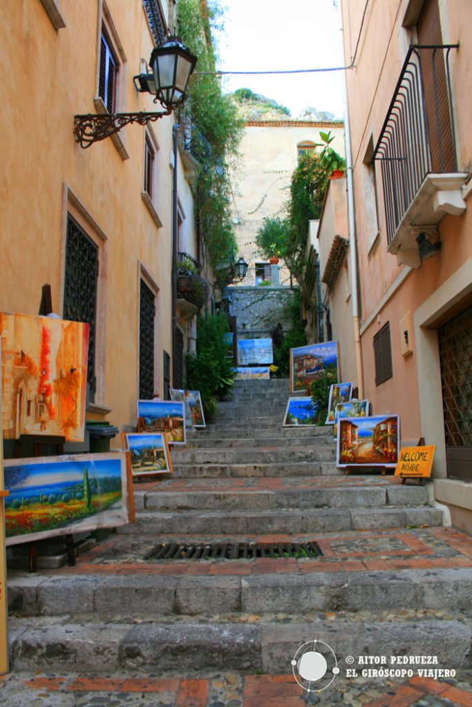 Decorated streets of Taormina